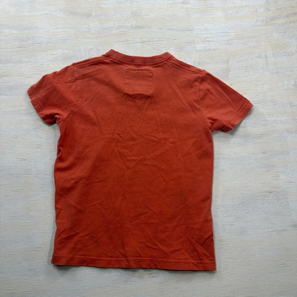 Abercrombie T-Shirt New York Athl Muscle Fit Graphic Orange Men Small